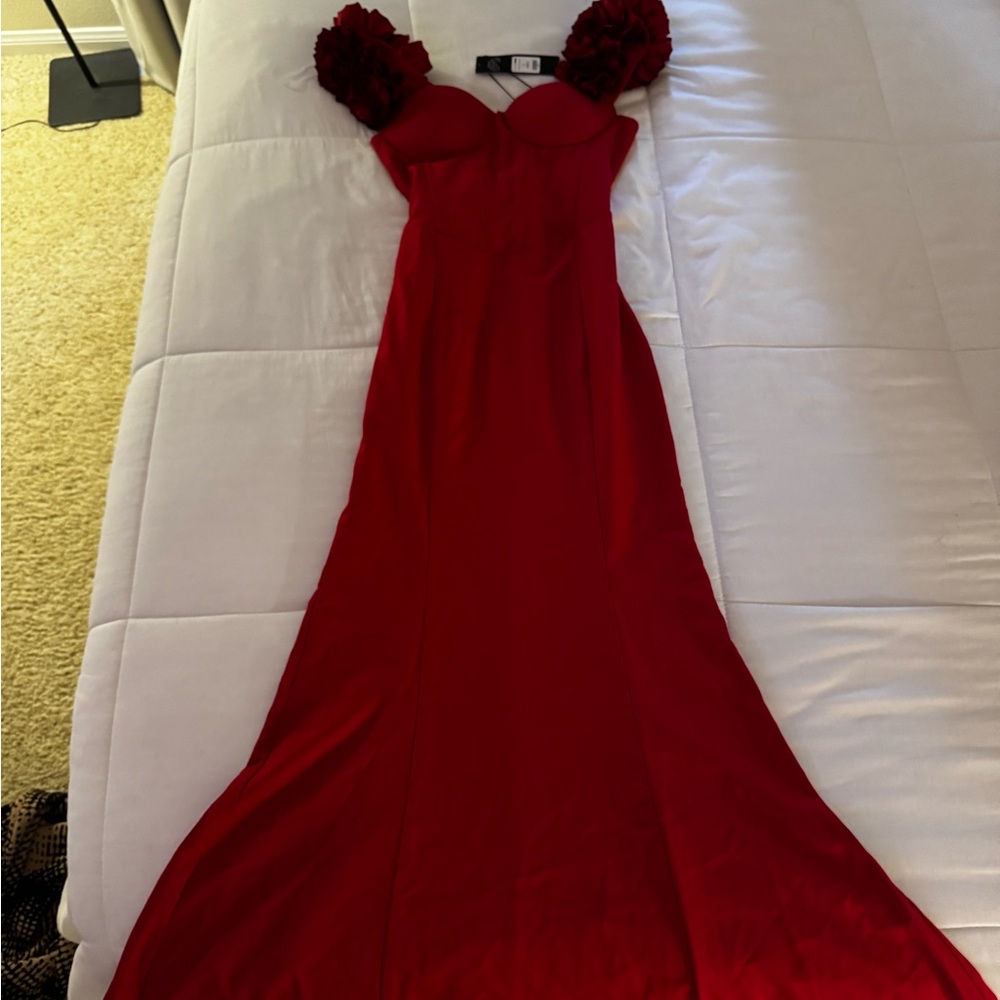 Elegant Red Evening Gown